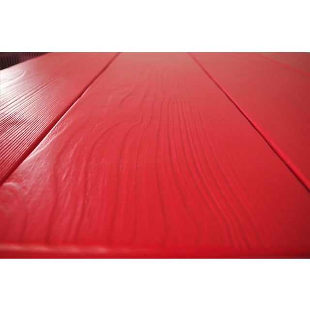 Craft Table in Red Brushed Fir, 2000s For Sale - Image 13 of 18