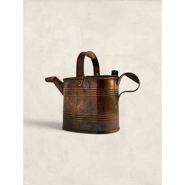 1910s Antique English Copper Watering Can For Sale - Image 5 of 8