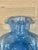 Mid-Century Modern MCM Blue Blenko Glass Bottle For Sale - Image 3 of 10