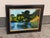 Blue Signed Camhi Lakeside Landscape Original Oil Painting For Sale - Image 8 of 12