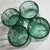 Green Sea Glass Green Cut Glass Lowballs- Set of Four For Sale - Image 8 of 12