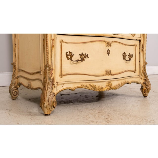 Antique 19th Century Cherub Carved Painted High Chest of Drawers For Sale - Image 10 of 18