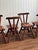 1960s Vintage Brutalist Wabi-Sabi Wood Dining Chairs, Set of 4 For Sale - Image 17 of 18