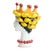 DESCRIPTION This d'arte ceramic sculpture with the crown is hand crafted by Ivana Dolfi in Montelupo, Italy. The modern...