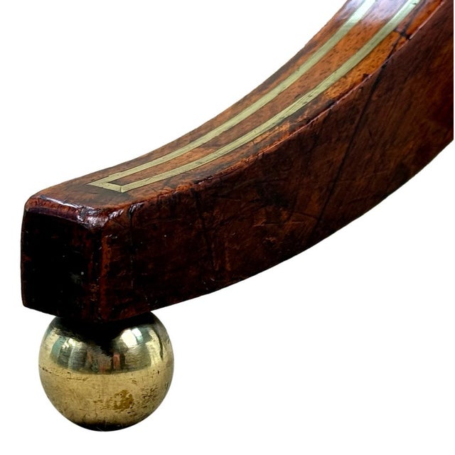 Regency Rosewood and Brass Strung Occasional Table, 1820 For Sale - Image 11 of 13