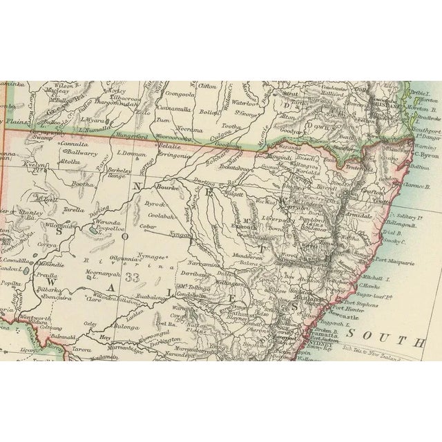 Antique Map of Australia, 1903 For Sale - Image 4 of 10
