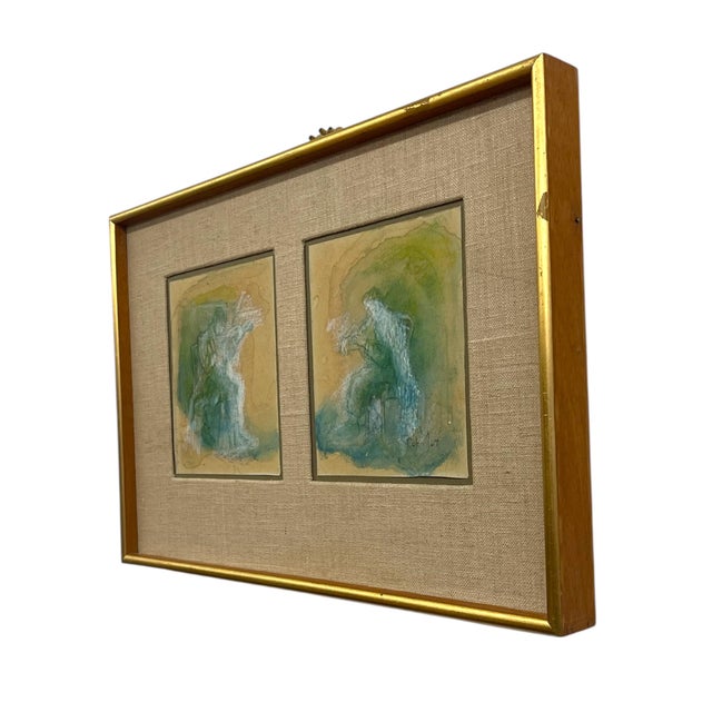 1970s Framed Abstract "Musician Series" by Lorraine Cohn, Signed Artwork For Sale - Image 4 of 12