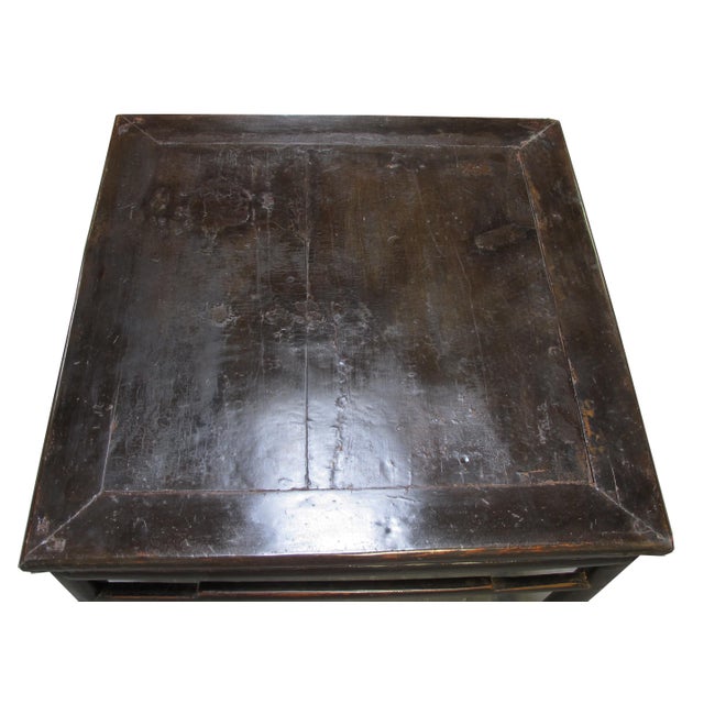 Late 19th Century Antique Square Lacquered Tea Table For Sale - Image 5 of 9