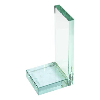 Mid-Century Minimalist Glass Bookend by A&G Marco, Italy, 1970s For Sale