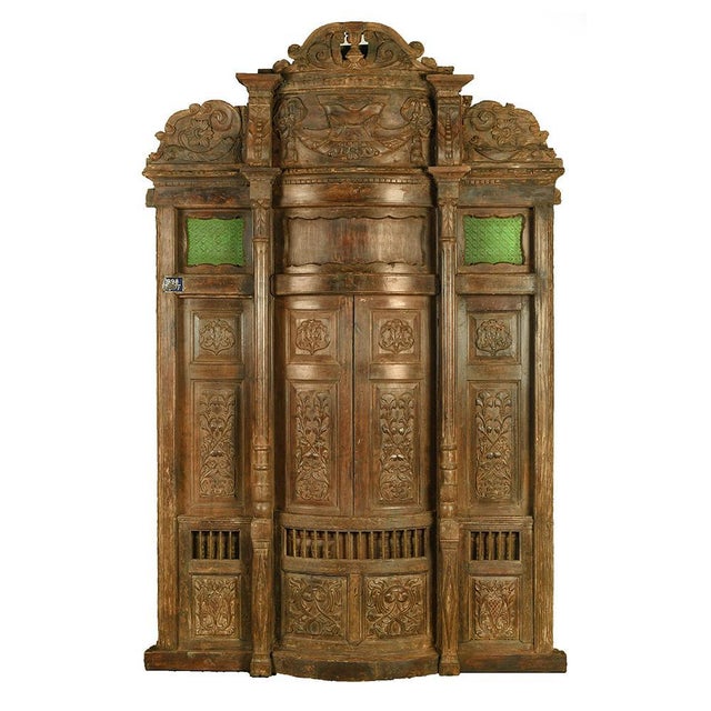 Carved Wooden Door, 1850s For Sale - Image 7 of 7