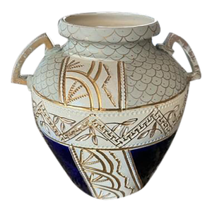 1910s Foresters Majolica Handled Urn Vase