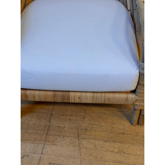 2010s Serena and Lily Edgewater Rattan Lounge Armchair For Sale - Image 5 of 12