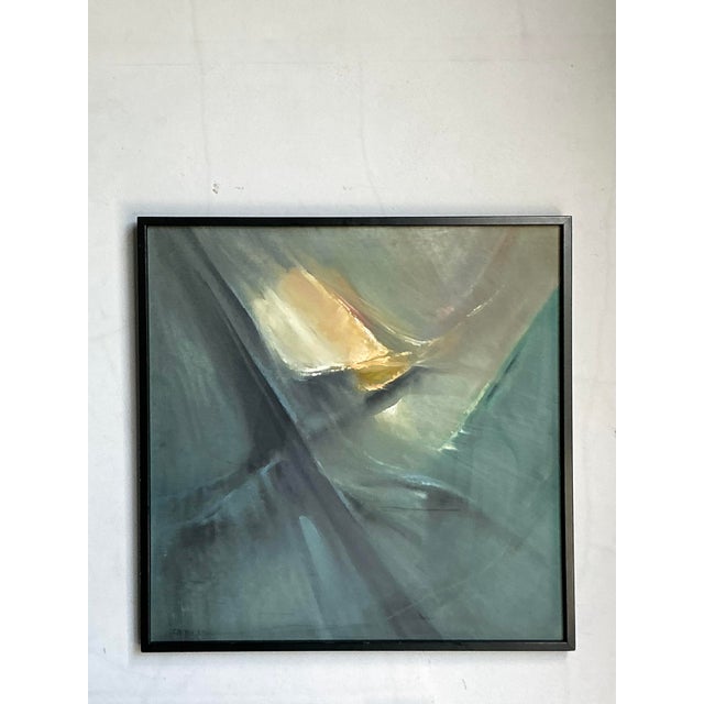 Vintage Boho Abstract Original Oil on Canvas For Sale In West Palm - Image 6 of 7