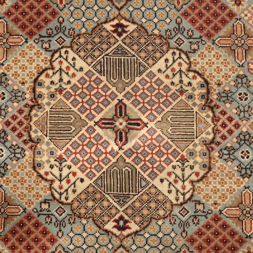 Vintage Indian Tabriz Rug For Sale - Image 4 of 8