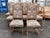 This is a handsome set of 8 French dining chairs. Made of oak, the chairs frames feature turned legs and a cross-stretcher...