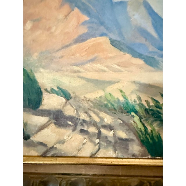 Vintage Mid-Century Modern Impressionist California Plein Air Desert Landscape, Original Oil on Board Signed & Framed For Sale In San Antonio - Image 6 of 12