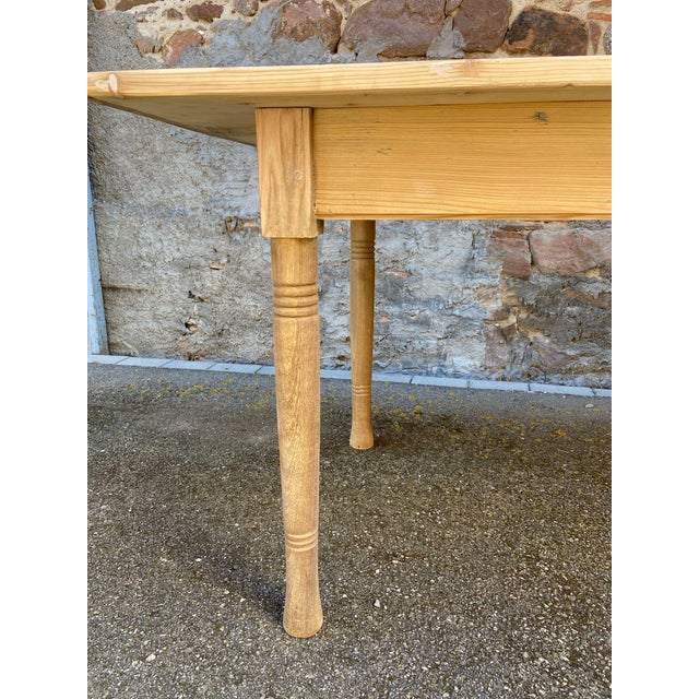 Large French Farm Table, 1950s For Sale - Image 6 of 16