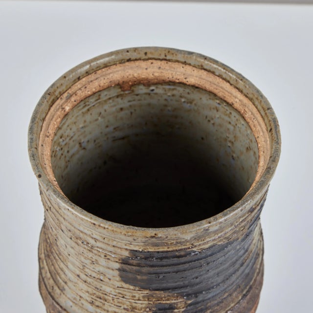 Studio Ceramic Ribbed Goblet For Sale - Image 11 of 12