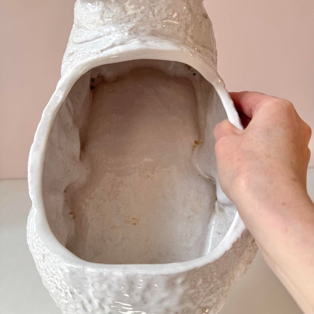 Vintage Italian Ceramic Ram Planter For Sale - Image 9 of 10