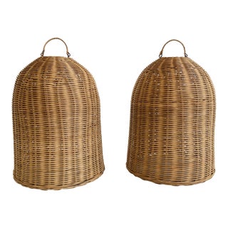 2020s Wicker Lamp Shades for Pendant Light or Table Lamp For Sale