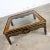 1980's Drexel Heritage Coffee Table Et Cetera Collection Chinoiserie Black & Gold Painted & Burl With Glass Insert For Sale - Image 10 of 14