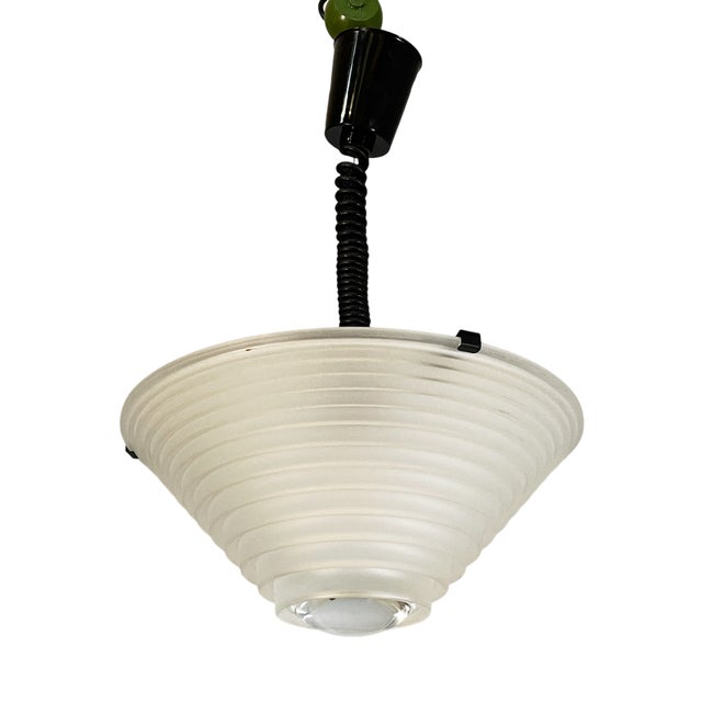 Italian Modern Egina Pendant in Glass by Angelo Mangiarotti for Artemide, 1970s For Sale