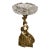 Cast Gilded Age Lady Statue Crystal Ashtray For Sale