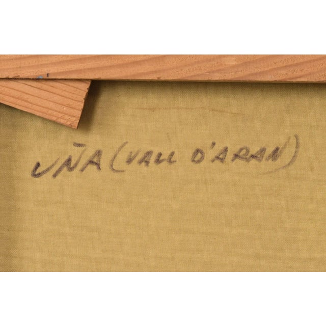 Vicente Gomez Fuste, Post Impressionist Village and Mountains, Mid-20th Century, Oil on Canvas For Sale - Image 12 of 13