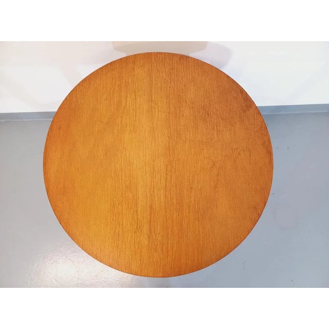 Tan Vintage Side Table in Light Wood, 1960s For Sale - Image 8 of 10