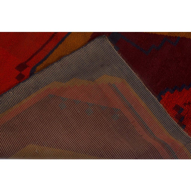 Red Doris Leslie Blau Vintage Dutch Art Deco Rug For Sale - Image 8 of 8