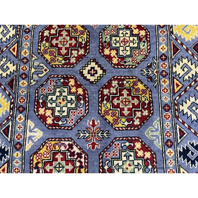 Gray Turkmen Philpa Bokhara Design Wool Rug, 3'4" X 4'10" For Sale - Image 6 of 14