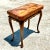 Vintage Patchwork Burl Wood Flip Top Card Table For Sale In West Palm - Image 6 of 9