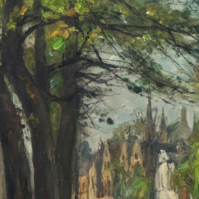 Framed Oil on Canvas by Léon Mechelaere (1880-1964) 'Pont De L’Hydromel' For Sale - Image 14 of 16