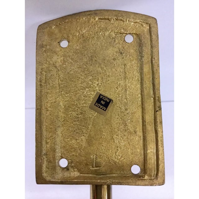 Pair of Vintage Brass Tassel Design Curtain Tieback Brackets For Sale - Image 12 of 12