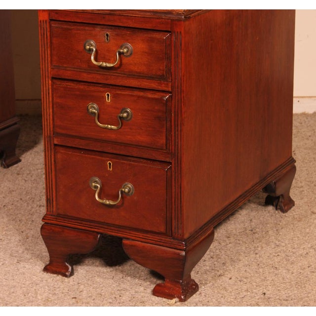 Small Mahogany Pedestal Desk, 19th Century For Sale - Image 9 of 11
