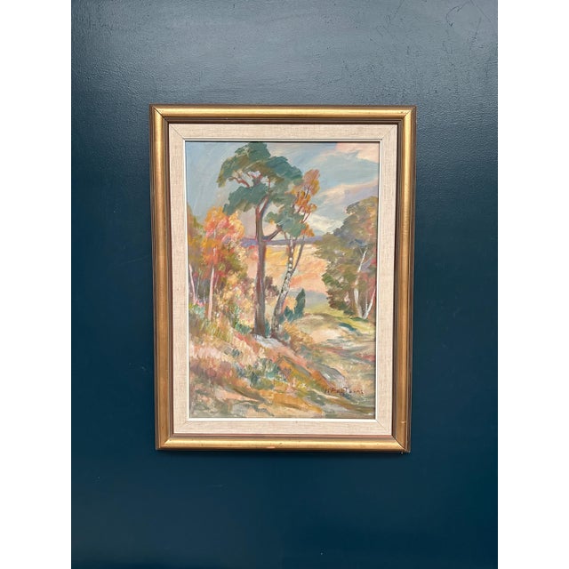 Katharina Fontain, Forest, 1950s, Oil on Canvas, Framed For Sale - Image 17 of 17