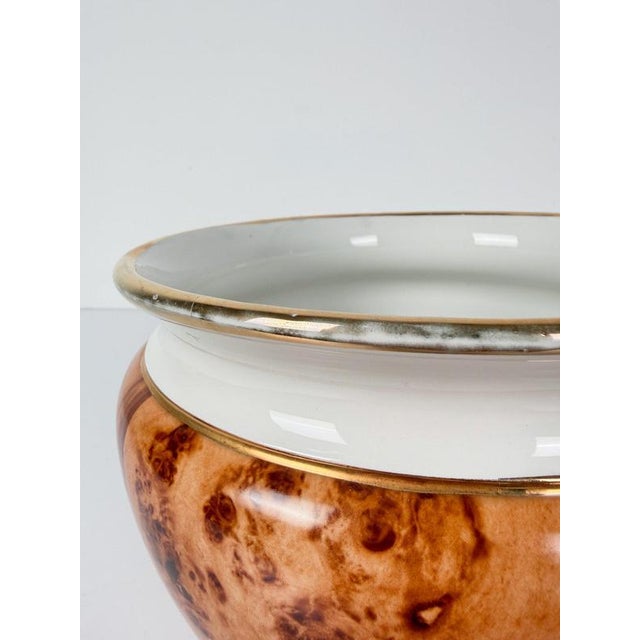 Late Mid-Century Italian Cachepot in Castelli Ceramic with Burl Decoration, 1970s For Sale - Image 10 of 15