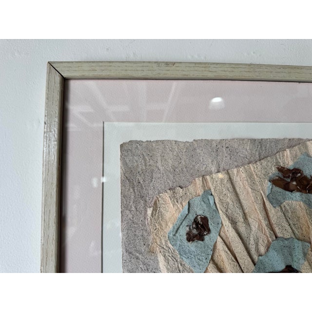 Vintage Expressionist Abstract Mixed Media Textured Paper Collage Artwork - Painting For Sale In Miami - Image 6 of 12