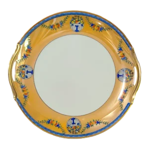 Early 20th Century Antique Noritake Art Deco Lusterware Floral Pattern Dessert Serving Platter