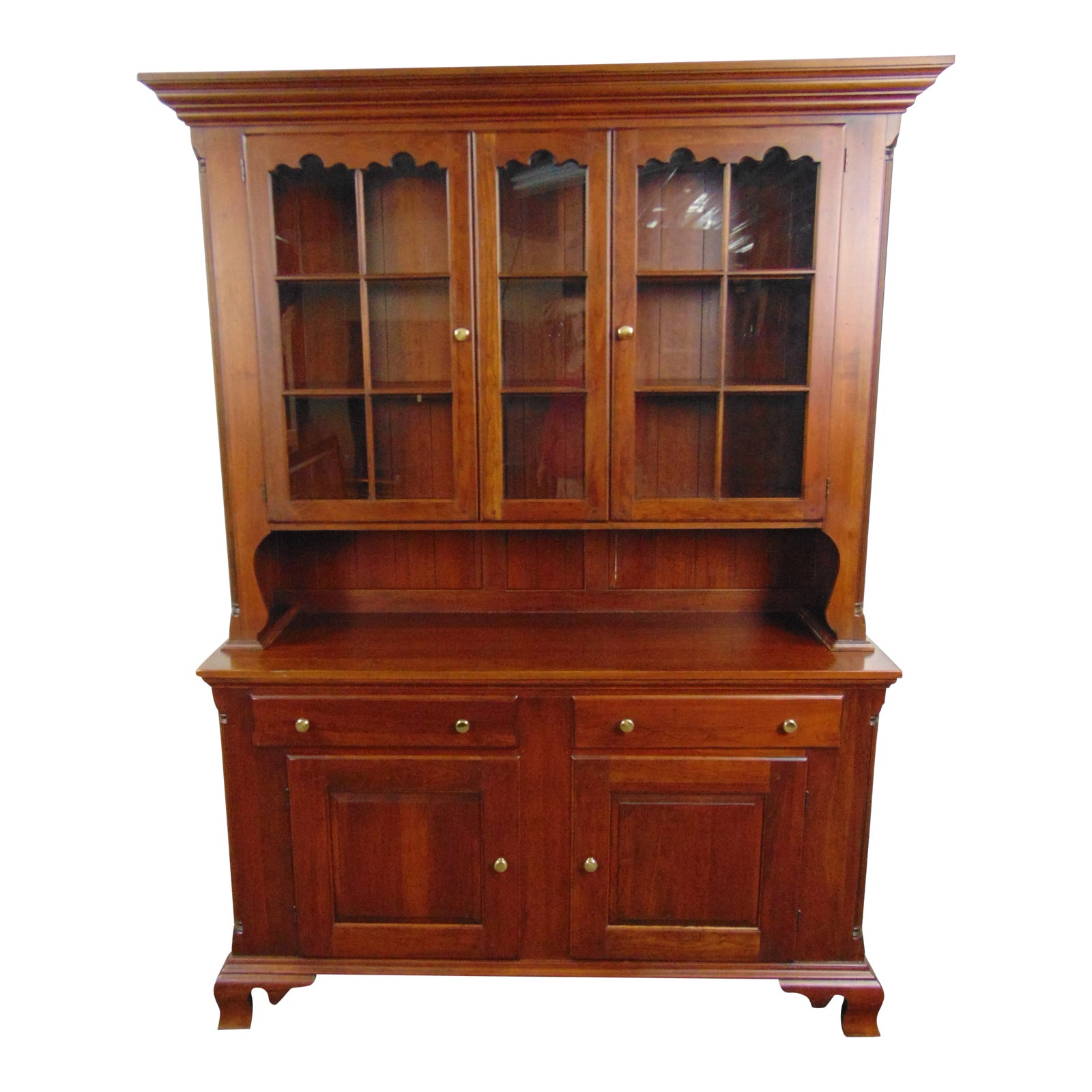 Pennsylvania House Cherry Dutch Cupboard Style China Cabinet | Chairish