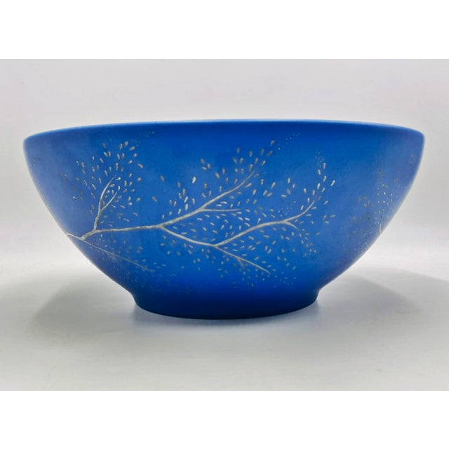 Emilia Castillo for Los Castillo Cobalt Porcelain & Silver Bowl, 1990 For Sale In Los Angeles - Image 6 of 18