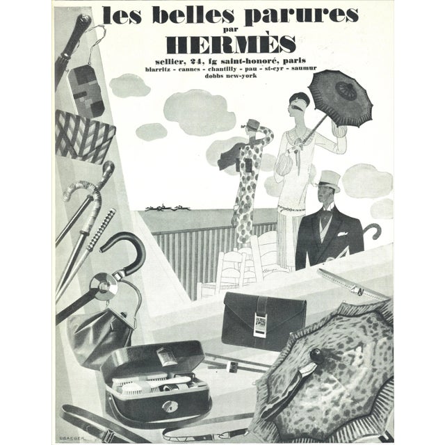 1926 Art Deco Hermes Advertisement Print For Sale - Image 4 of 4