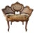 Imported Italian Walnut Settee With Caned Back, 19th Century For Sale