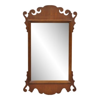 Vintage Hitchcock Mahogany Beveled Glass Federal Style Wall Mirror For Sale