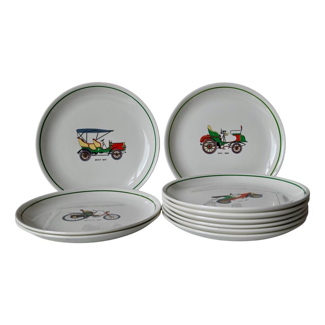 Vintage Car Plates by Orchies, Set of 10 For Sale