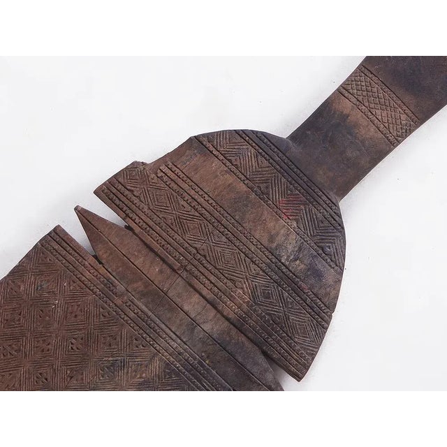 1950s Large Mid-Century Bedouin Tent Beam in Wood, Sahara For Sale - Image 5 of 12