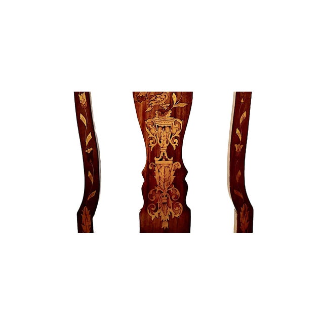 19th Century Pair of 19th-Century Dutch-Style Inlaid Side Chairs For Sale - Image 5 of 13
