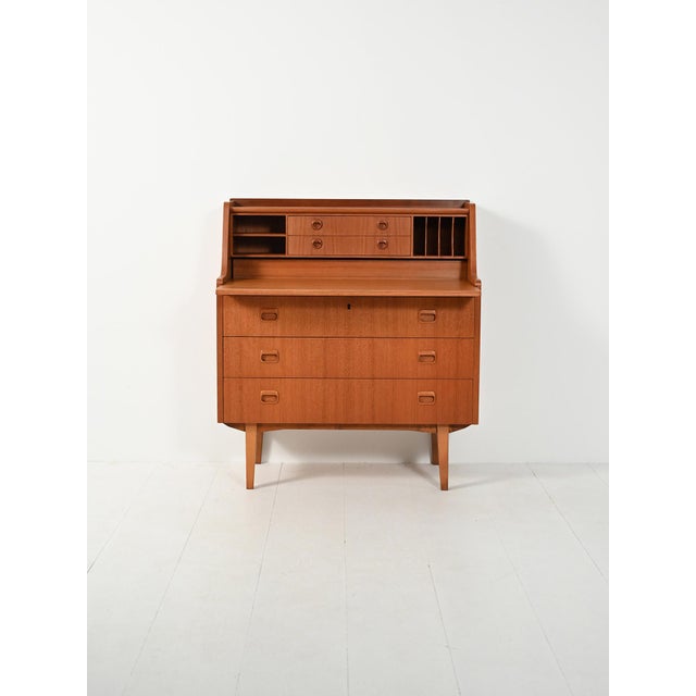 Scandinavian Secretary with Pull-Out Top, 1960s For Sale - Image 11 of 11