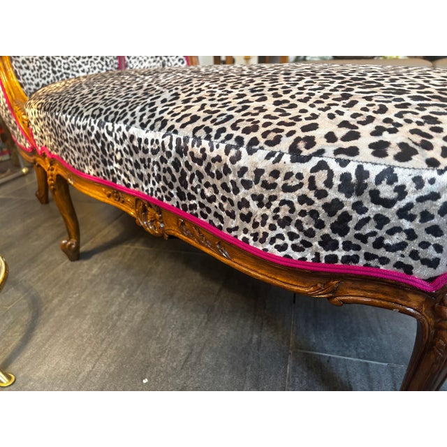 Baroque Chaise Lounge with Leopard Pattern, 1950s For Sale - Image 3 of 9