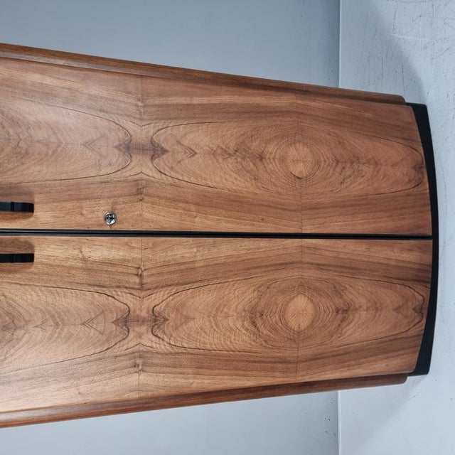 Art Deco Walnut Wardrobe by Jindrich Halabala, 1940s For Sale - Image 13 of 16
